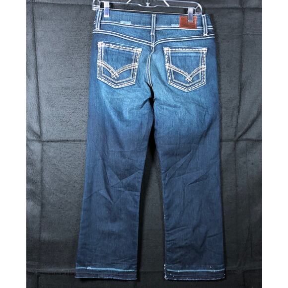 BKE Denim Womens Jeans Blue Denim Mid Rise Harper Crop Capri Stretch 28 - Picture 9 of 11